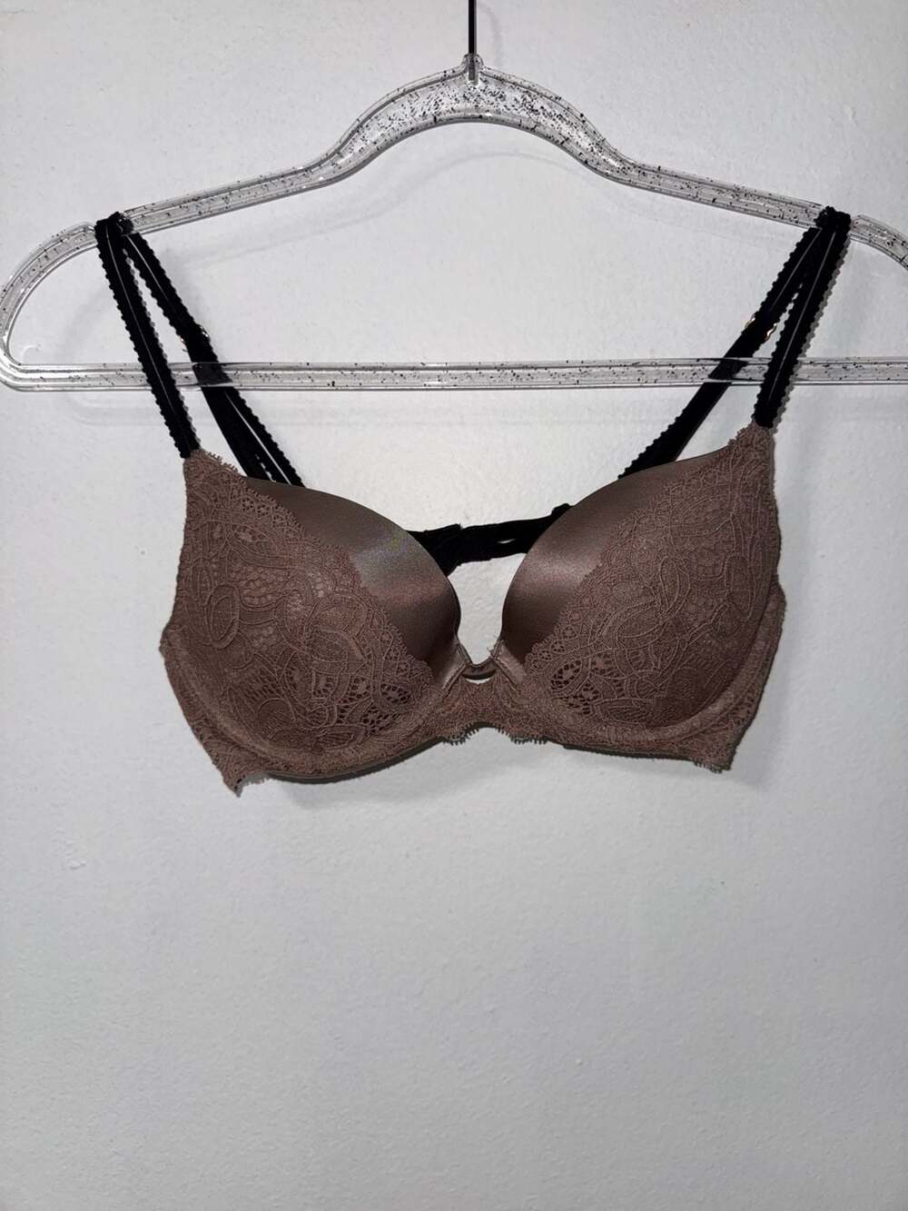 Victoria's Secret Very Sexy Push-Up Strappy Cage Bra Brown Black Size 34B
